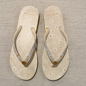 Tory Burch Daisy Print Flip Flops size 9